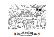 yaza merhaba boyama sayfası