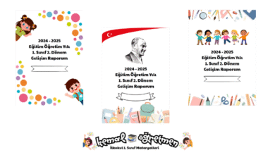 gelişim raporu kapakları